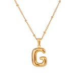 Gold color / 1 Piece Simple Casual Style Letter G Shape Stainless Steel  Gold Color Women's Pendant Necklace Picture6